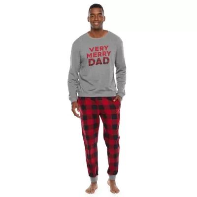 North Pole Trading Co. Very Merry Dad Mens Pant Pajama Set 2-pc. Long Sleeve