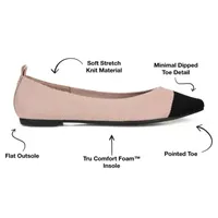 Journee Collection Womens Veata Pointed Toe Ballet Flats