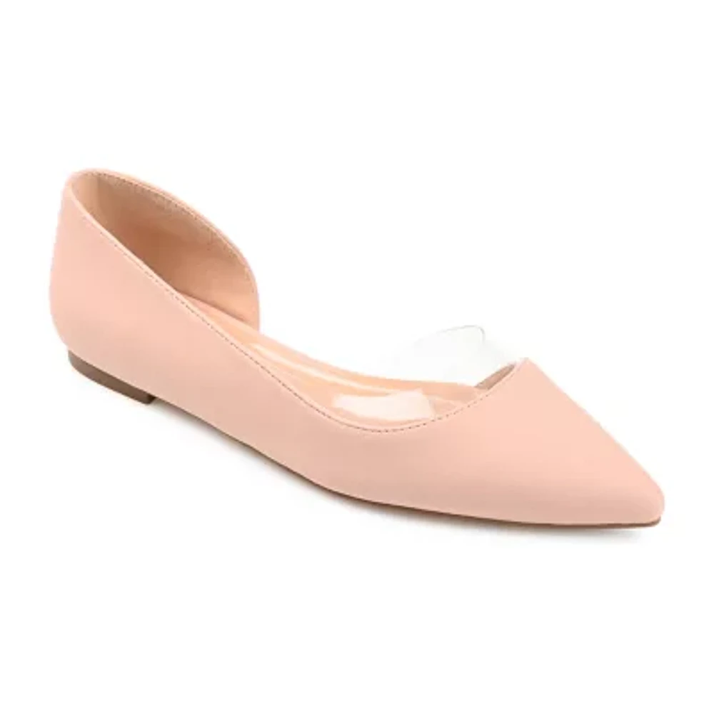 Journee Collection Womens Mikki Pointed Closed Toe Ballet Flats