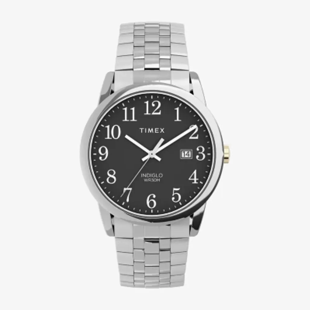 Timex Mens Silver Tone Stainless Steel Expansion Watch Tw2v40200jt