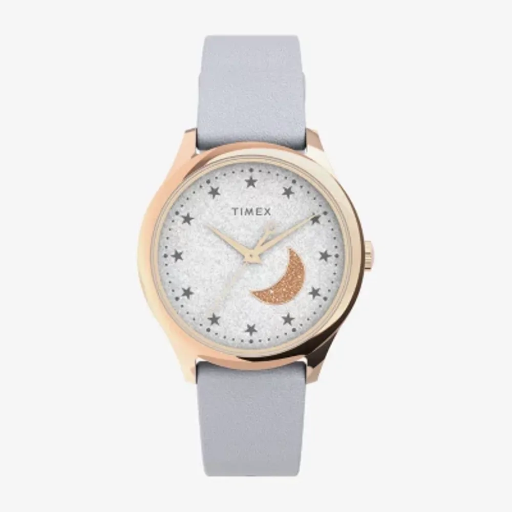 Timex Womens Gray Leather Strap Watch Tw2v49400jt | Alexandria Mall