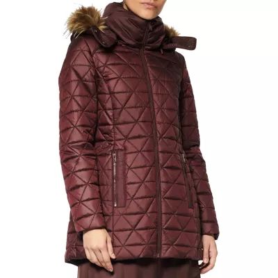Marc New York Womens Removable Hood Midweight Puffer Jacket