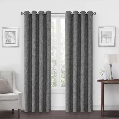 Max Blackout Campbell Energy Saving 100% Grommet Top Single Curtain Panel