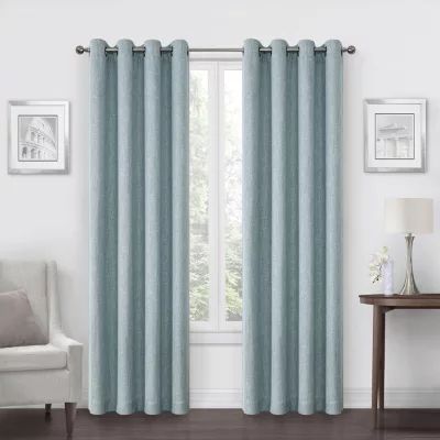 Max Blackout Campbell Energy Saving 100% Grommet Top Single Curtain Panel