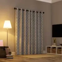 Sun Zero Delfina Energy Saving 100% Blackout Grommet Top Single Curtain Panel