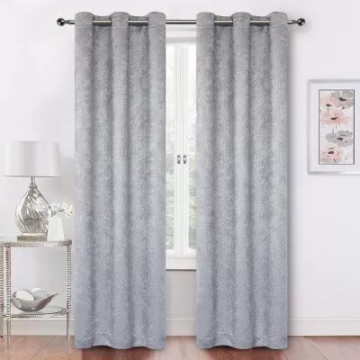 Regal Home Moscow Embossed Blackout Grommet Top Set of 2 Curtain Panel