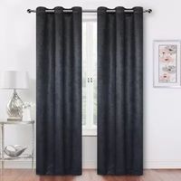 Regal Home Rimon Embossed Blackout Grommet Top Set of 2 Curtain Panel