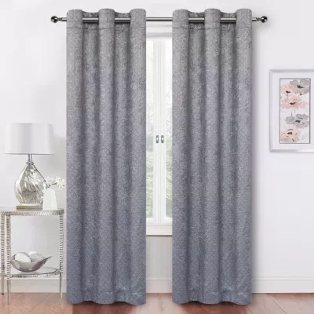 Regal Home Rimon Embossed Blackout Grommet Top Set of 2 Curtain Panel