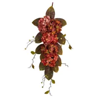 Nearly Natural 35" Hydrangea Berry Faux Teardrop Swag