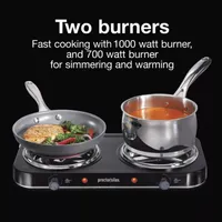 Proctor Silex Electric Double Burner Cooktop