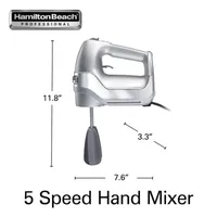 Hamilton Beach Professional 5 Speed Hand Mixer with Easy Clean Beaters