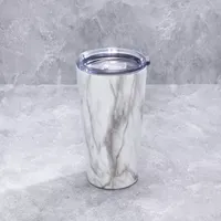 Cambridge 20oz White Marble Highball Tumbler