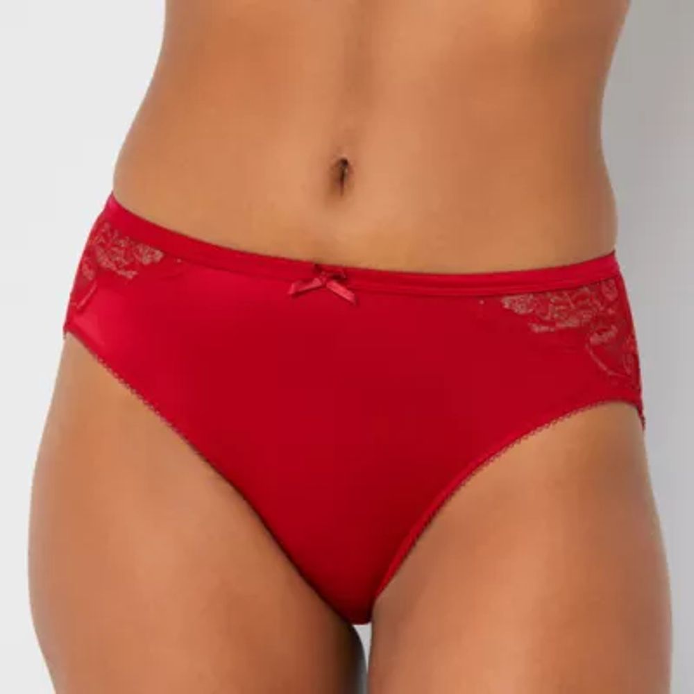 Ambrielle Satin With Lace High Cut Panty