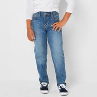 Thereabouts Little & Big Boys Adjustable Waist Stretch Fabric Advanced 360 Tapered Leg Relaxed Fit Jean