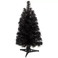 Nearly Natural 2 Foot Black Faux With Lights Artificial Plant