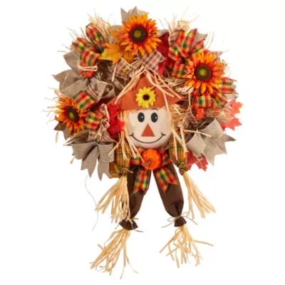 Nearly Natural "30"" Scarecrow Faux" Indoor Wreath