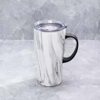 Cambridge 20oz White Marble Travel Tumbler