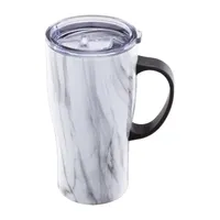 Cambridge 20oz White Marble Travel Tumbler