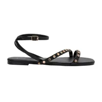 New York & Company Womens Farra Ankle Strap Flat Sandals