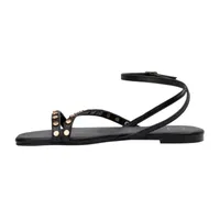 New York & Company Womens Farra Ankle Strap Flat Sandals