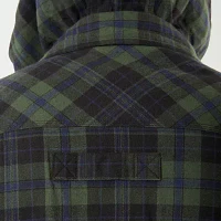 Smiths Workwear Sherpa Lined Flannel Mens Hooded Midweight Shirt Jacket