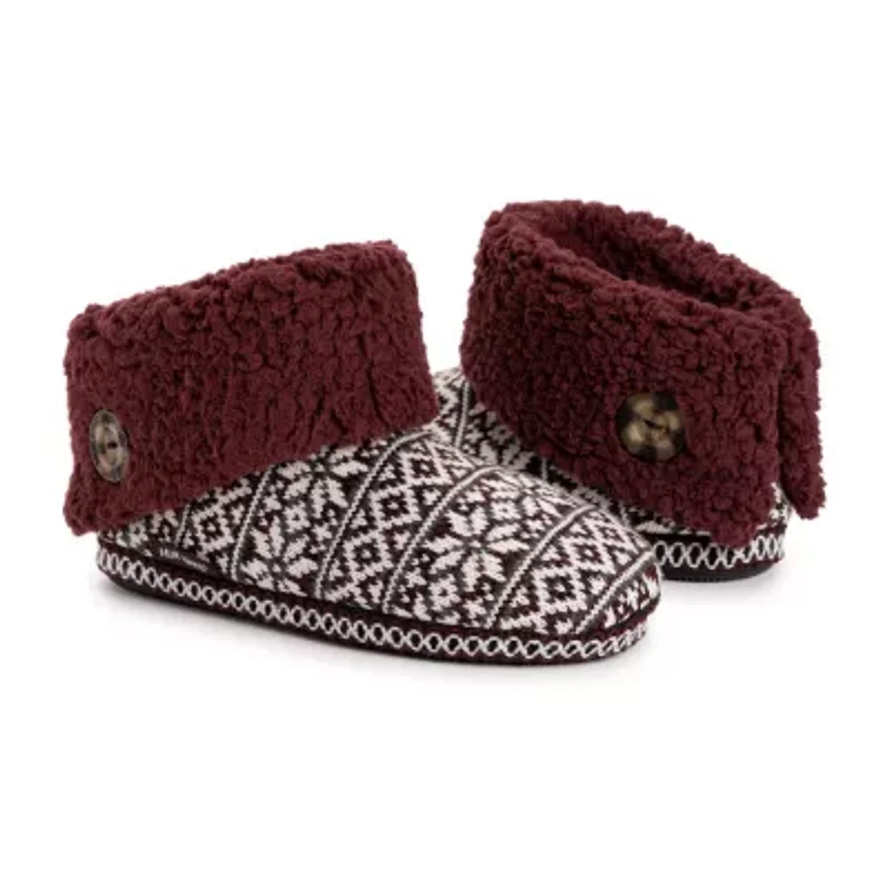 Muk Luks Womens Bootie Slippers