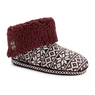 Muk Luks Womens Bootie Slippers