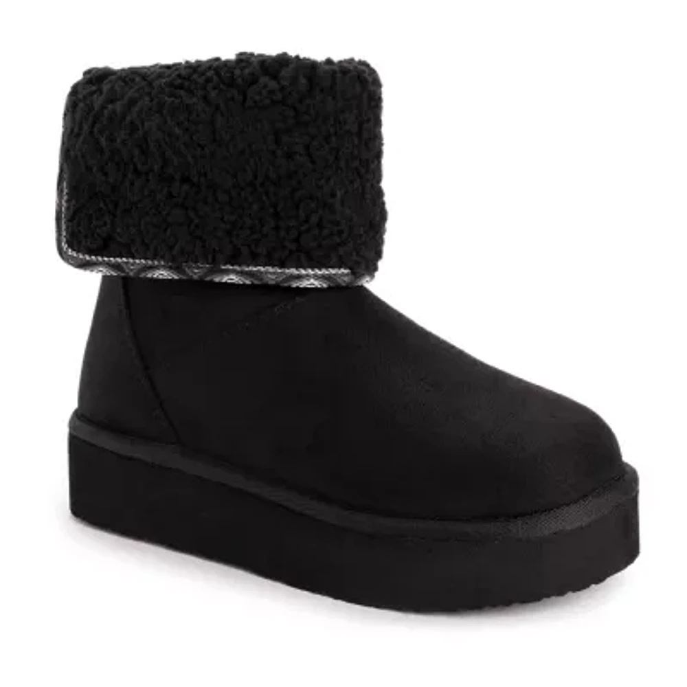 Muk Luks Womens Amelia Flat Heel Winter Boots