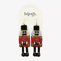 Bijoux Bar Nutcracker Glass Drop Earrings