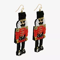 Bijoux Bar Nutcracker Glass Drop Earrings