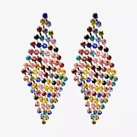 Bijoux Bar Multi Kite Crystal Drop Earrings