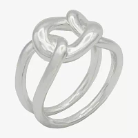 Sparkle Allure Open Pure Silver Over Brass Knot Band