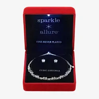 Sparkle Allure Light Up Box 2-pc. Cubic Zirconia Pure Silver Over Brass Jewelry Set