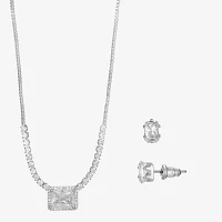 Sparkle Allure Light Up Box Halo 2-pc. Cubic Zirconia Pure Silver Over Brass Jewelry Set