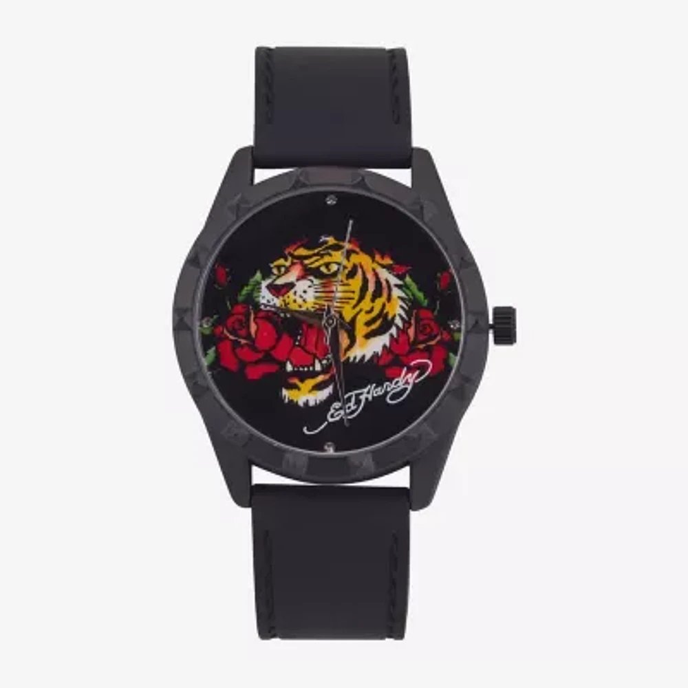 Ed Hardy Womens Black Strap Watch 15004b-42-G02