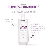 Goldwell Dualsenses Blondes & Highlights Anti-Yellow Conditioner - 33.8 oz.