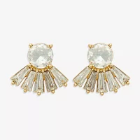 Mixit Hypoallergenic Gold Tone Glass Drop Earrings