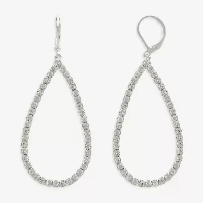 Mixit Hypoallergenic Silver Tone Glass Drop Earrings