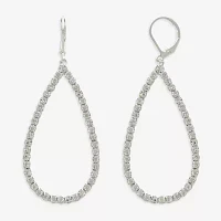 Mixit Hypoallergenic Silver Tone Glass Drop Earrings