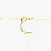 Womens White 10K Gold 17 Inch Y Necklace
