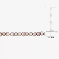 Womens White Cultured Freshwater Pearl 14K Gold Strand Bracelet