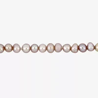 Womens White Cultured Freshwater Pearl 14K Gold Strand Bracelet