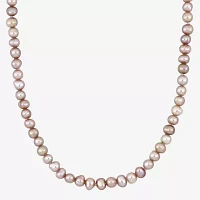 Womens Cultured Freshwater Pearl 14K Gold Strand Necklace