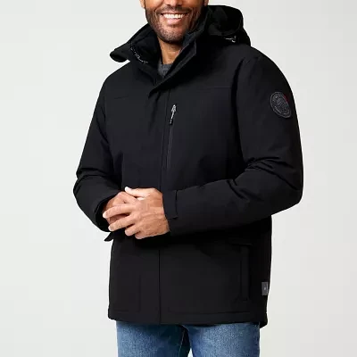 Free Country Mens Lined Removable Hood Water Resistant Heavyweight System Jacket