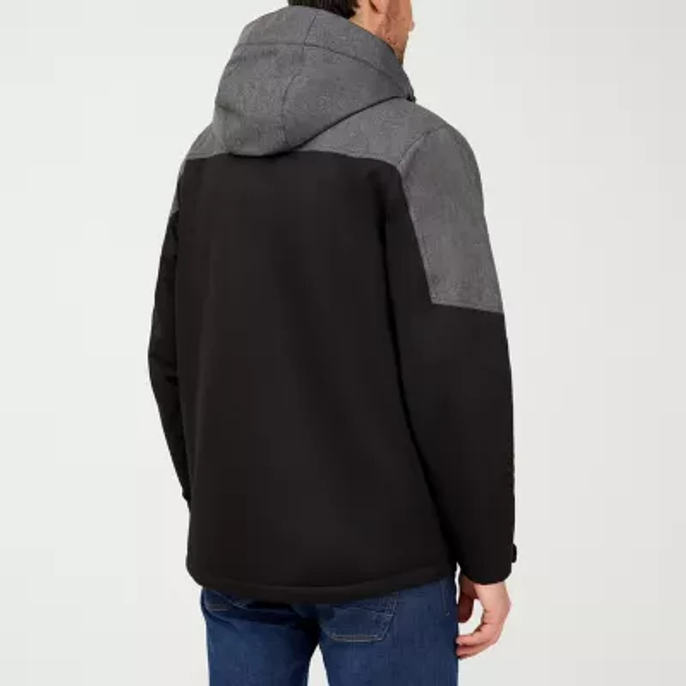 Free Country Mens Lined Removable Hood Midweight Softshell Jacket