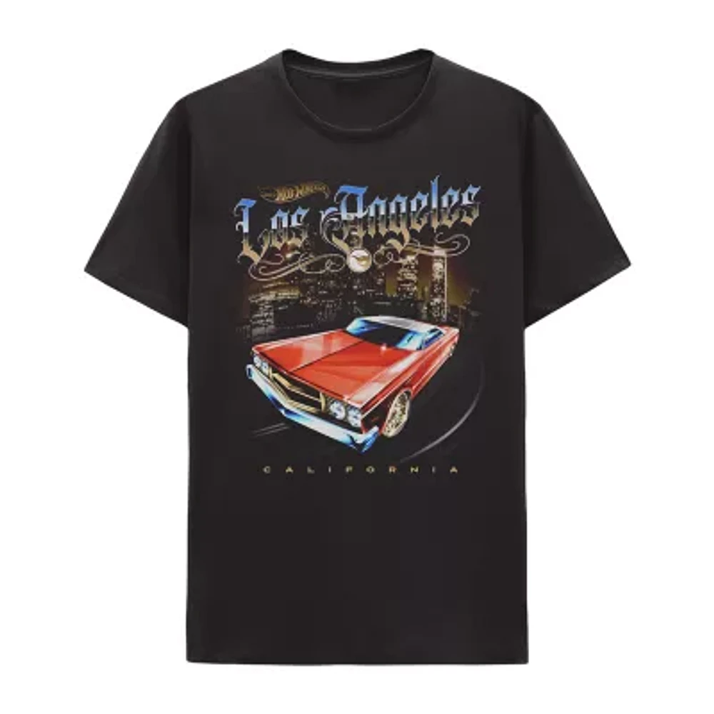 Mens Short Sleeve Hot Wheels Los Angeles Graphic T-Shirt