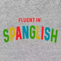 Mens Short Sleeve Spanglish Graphic T-Shirt