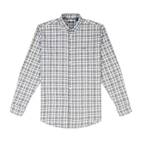 IZOD Luxury Sport Mens Classic Fit Long Sleeve Plaid Button-Down Shirt