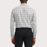 IZOD Luxury Sport Mens Classic Fit Long Sleeve Plaid Button-Down Shirt