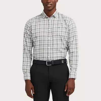 IZOD Luxury Sport Mens Classic Fit Long Sleeve Plaid Button-Down Shirt